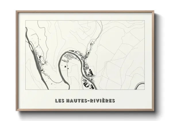 Une affiche de carte sur Les Hautes-Rivières