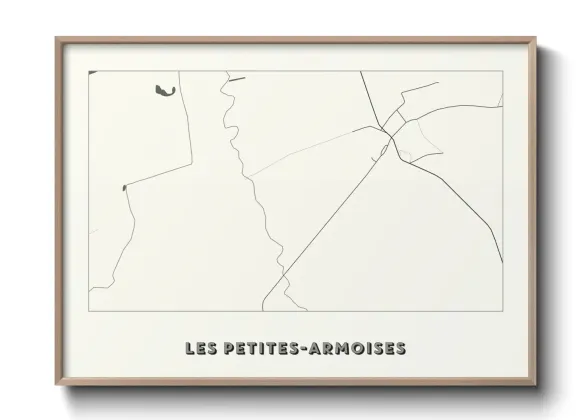 Une affiche de carte sur Les Petites-Armoises