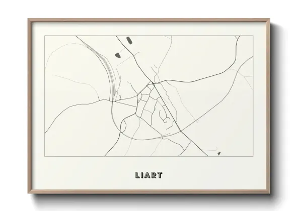 Une affiche de carte sur Liart