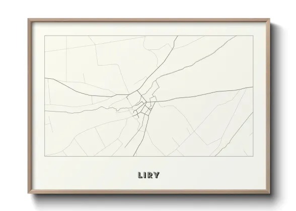 Une affiche de carte sur Liry