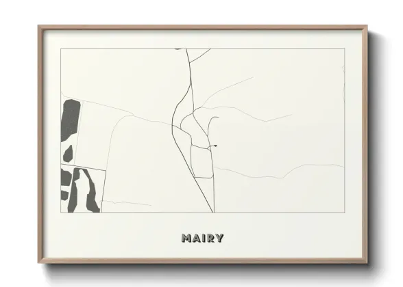 Une affiche de carte sur Mairy