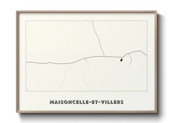 Une affiche de carte sur Maisoncelle-et-Villers