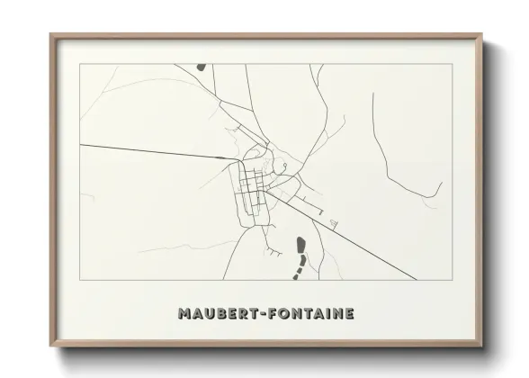 Une affiche de carte sur Maubert-Fontaine