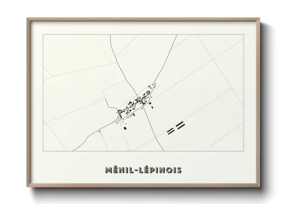 Une affiche de carte sur Ménil-Lépinois