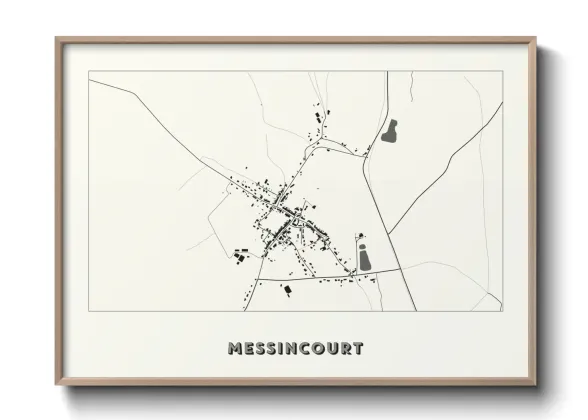 Une affiche de carte sur Messincourt