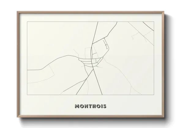 Une affiche de carte sur Monthois