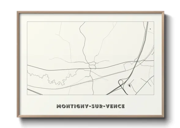Une affiche de carte sur Montigny-sur-Vence