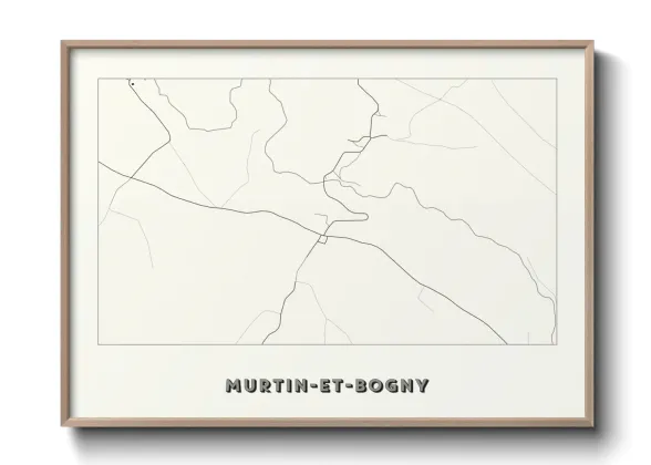 Une affiche de carte sur Murtin-et-Bogny