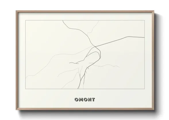 Une affiche de carte sur Omont