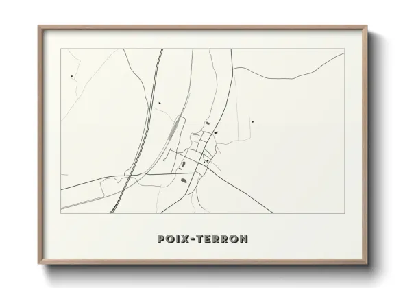 Une affiche de carte sur Poix-Terron