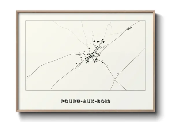 Une affiche de carte sur Pouru-aux-Bois