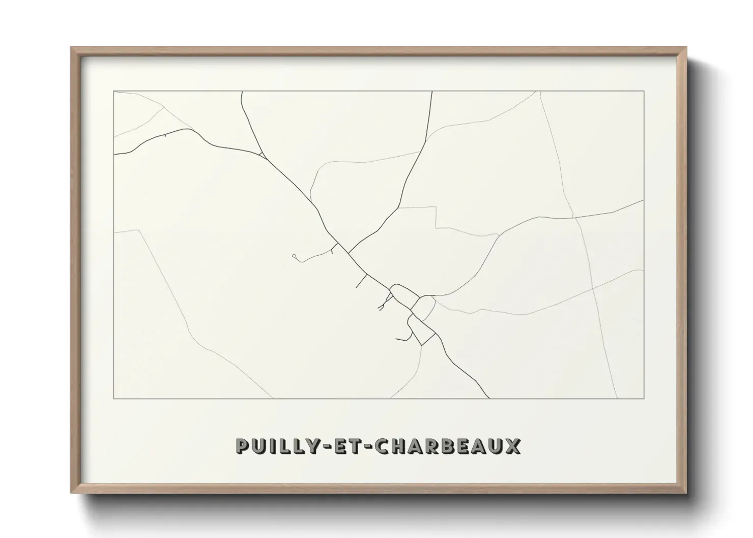 Un poster cartePuilly-et-Charbeaux