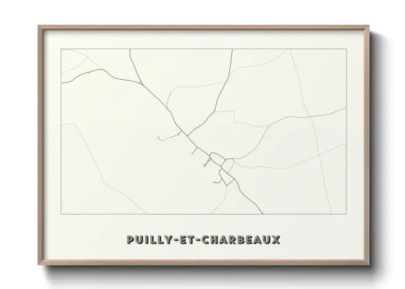 Une affiche de carte sur Puilly-et-Charbeaux