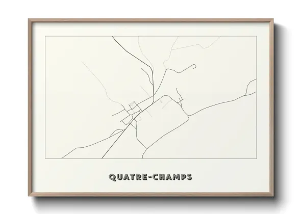 Une affiche de carte sur Quatre-Champs