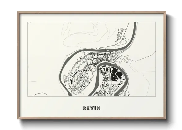 Une affiche de carte sur Revin