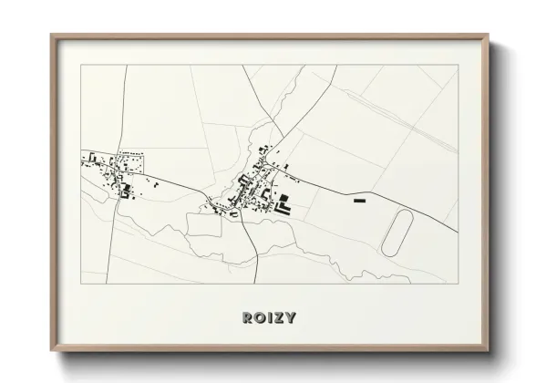 Une affiche de carte sur Roizy