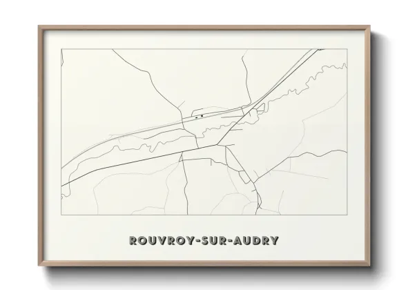 Une affiche de carte sur Rouvroy-sur-Audry