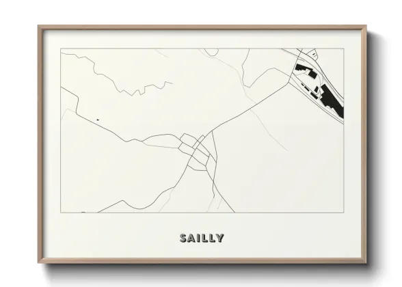 Une affiche de carte sur Sailly