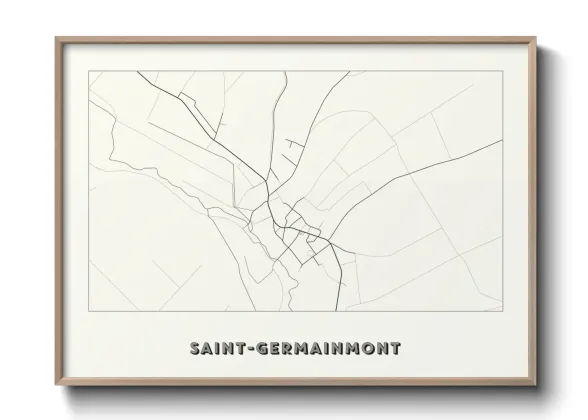Une affiche de carte sur Saint-Germainmont