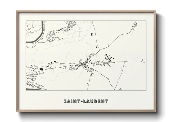 Une affiche de carte sur Saint-Laurent