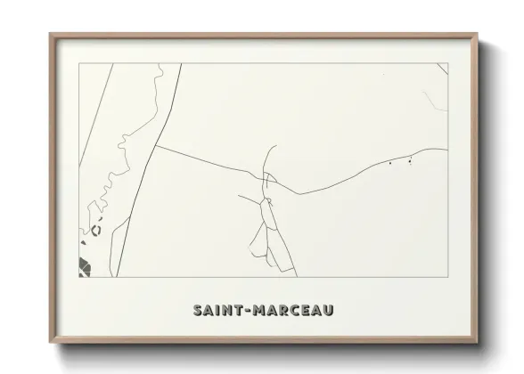 Une affiche de carte sur Saint-Marceau