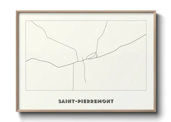 Une affiche de carte sur Saint-Pierremont