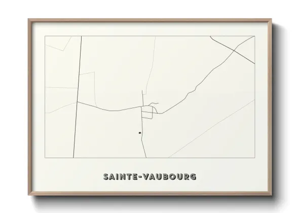 Une affiche de carte sur Sainte-Vaubourg