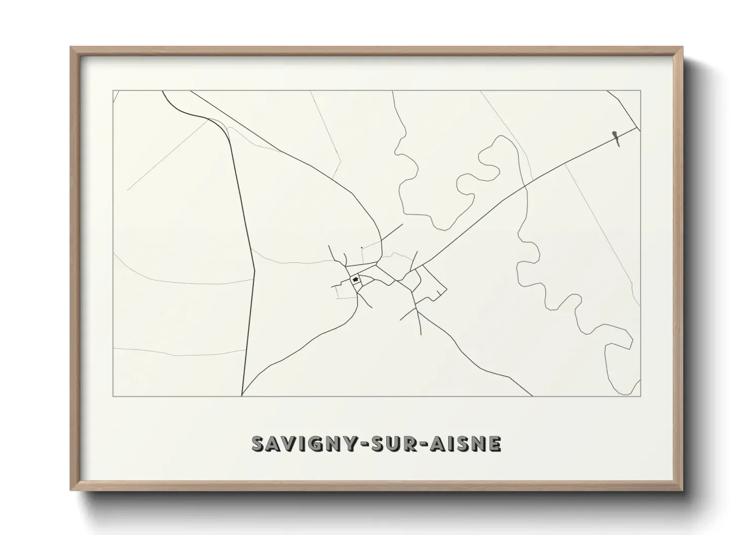 Un poster carteSavigny-sur-Aisne