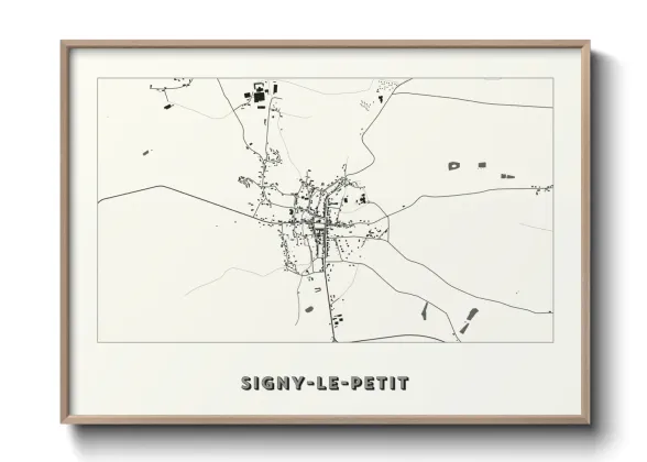 Une affiche de carte sur Signy-le-Petit