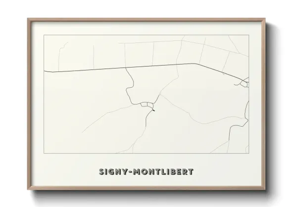 Une affiche de carte sur Signy-Montlibert