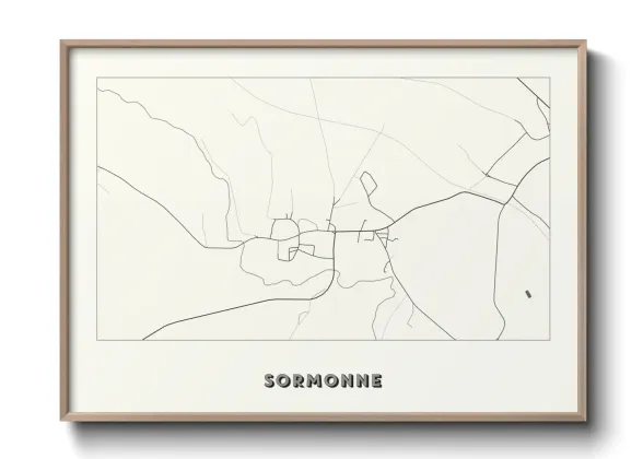 Une affiche de carte sur Sormonne