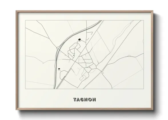 Une affiche de carte sur Tagnon
