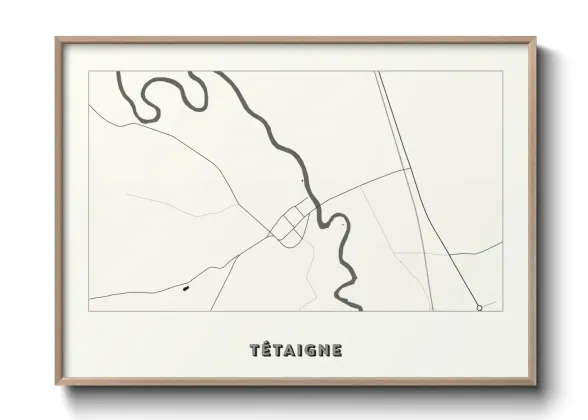 Une affiche de carte sur Tétaigne