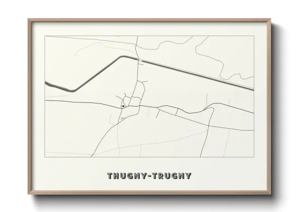 Une affiche de carte sur Thugny-Trugny