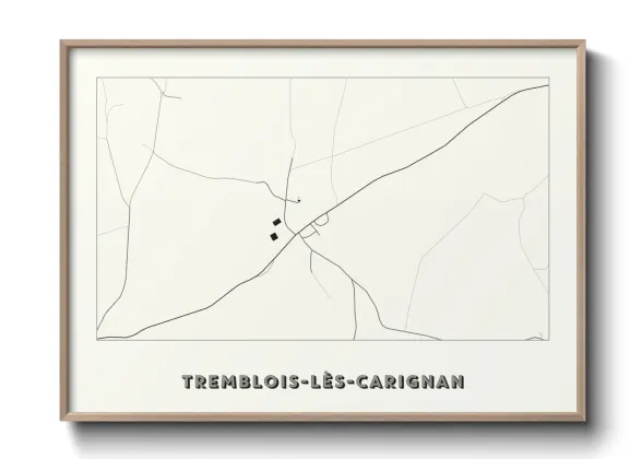 Une affiche de carte sur Tremblois-lès-Carignan