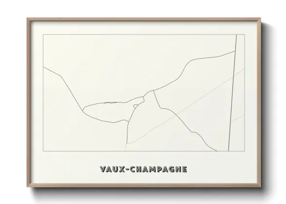Une affiche de carte sur Vaux-Champagne