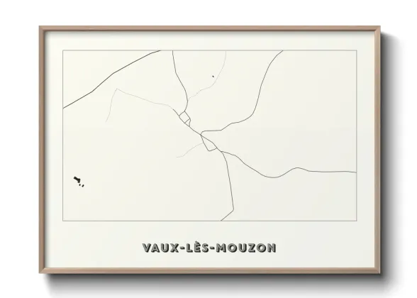 Une affiche de carte sur Vaux-lès-Mouzon
