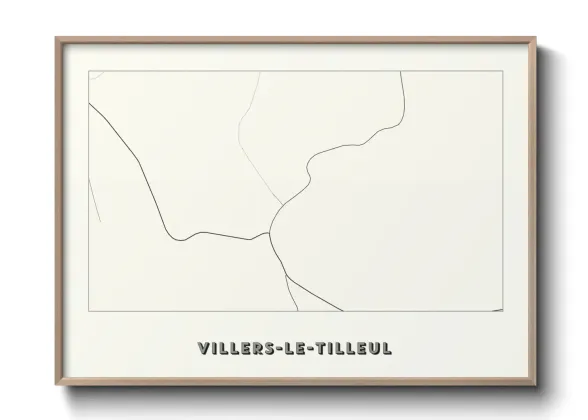 Une affiche de carte sur Villers-le-Tilleul