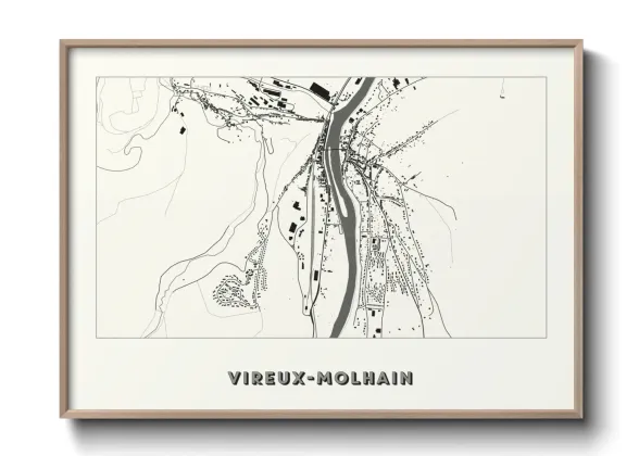 Une affiche de carte sur Vireux-Molhain