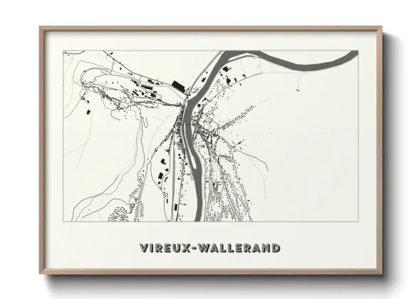 Une affiche de carte sur Vireux-Wallerand
