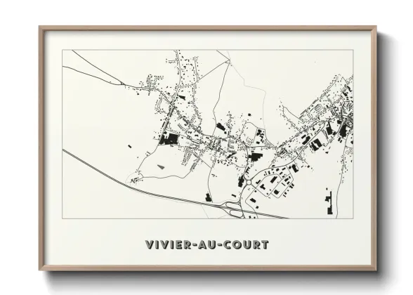 Une affiche de carte sur Vivier-au-Court