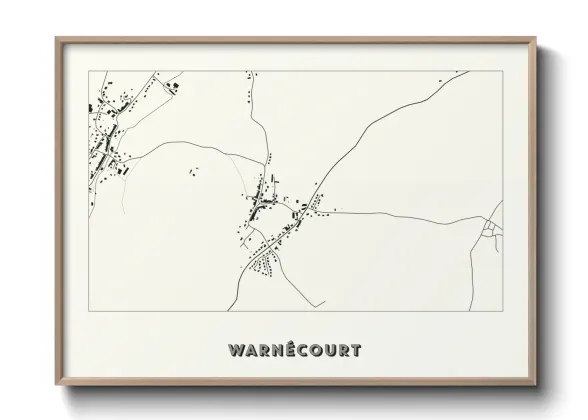 Une affiche de carte sur Warnécourt