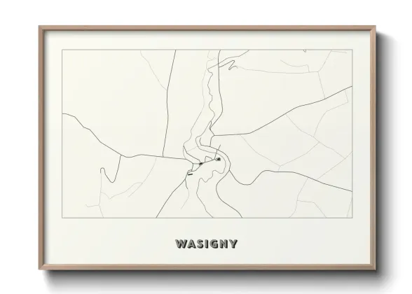 Une affiche de carte sur Wasigny