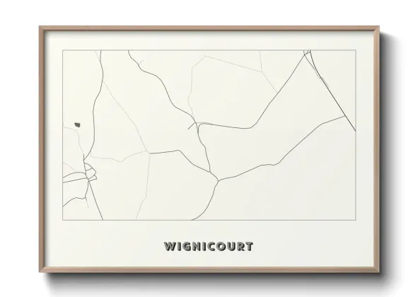 Une affiche de carte sur Wignicourt