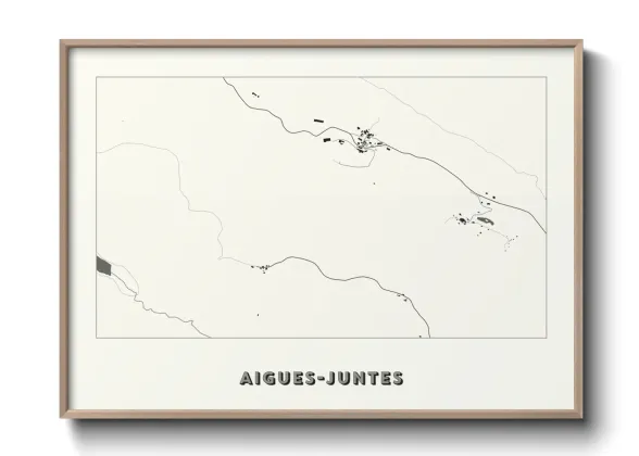 Une affiche de carte sur Aigues-Juntes