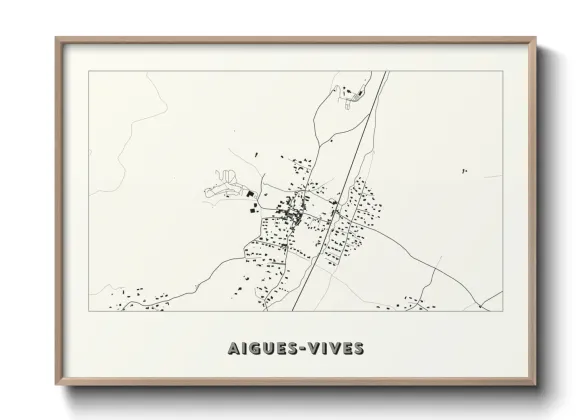 Une affiche de carte sur Aigues-Vives