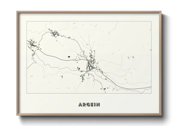 Une affiche de carte sur Argein