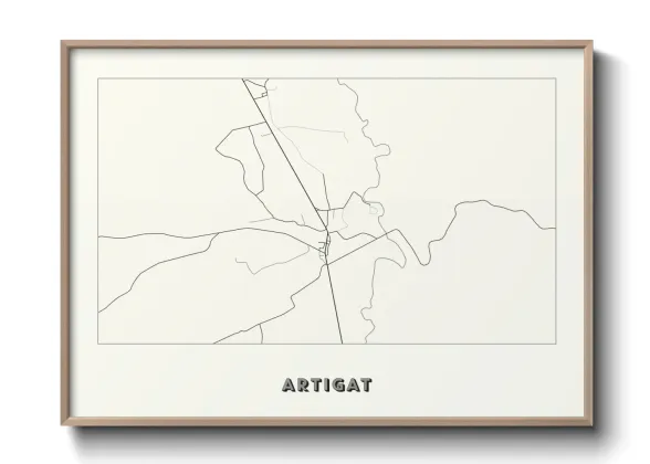 Une affiche de carte sur Artigat
