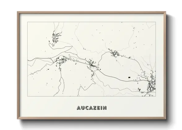 Une affiche de carte sur Aucazein