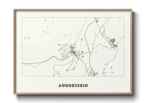 Une affiche de carte sur Audressein